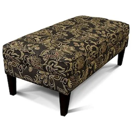 Living Room Ottoman with Matching Welt Cord Trim